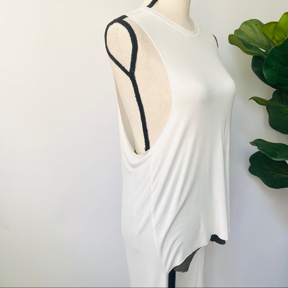 Buttery Soft High Low open side top in Cream - Picture 3 of 7